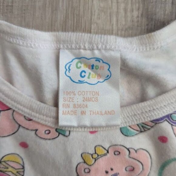 3/$20 Vintage Cotton Club Ballet Dancing Bears Playsuit, 24mo (K3) - Picture 4 of 7